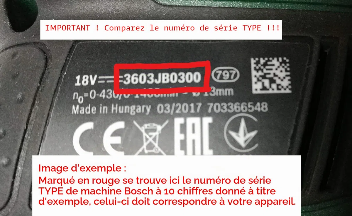 BOSCH 1607022662 Moteur 36 V pour marteau perforateur sans fil GBH 36 VF-LI Plus Type ???