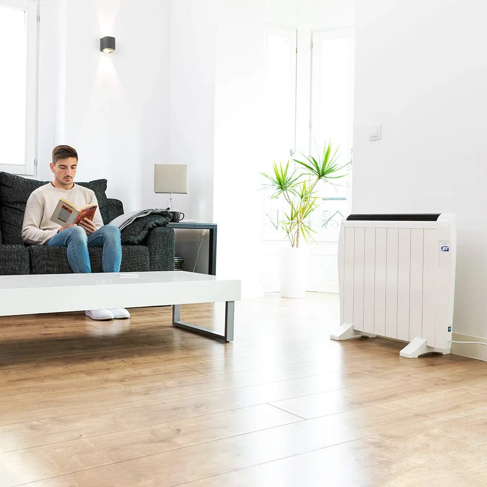 Cecotec Émetteur Thermique Ready Warm 1800 Thermal. 8 Éléments, 3 Modes de Fonctionnement, Minuterie, Télécommande sans Fil, Écran LED, 1200 W. (8 Module | Wi-Fi, Blanc)