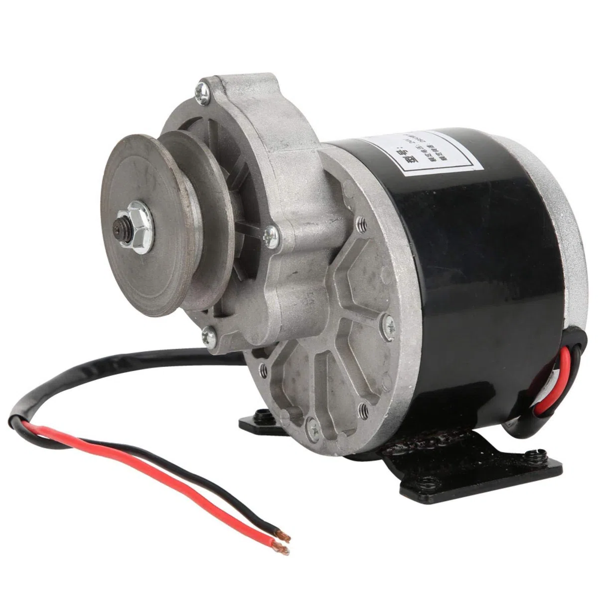 Poulie à Courroie 250W Couples élevés 24V Moteur à Engrenages Moteur en métal Stable pour vélo électrique