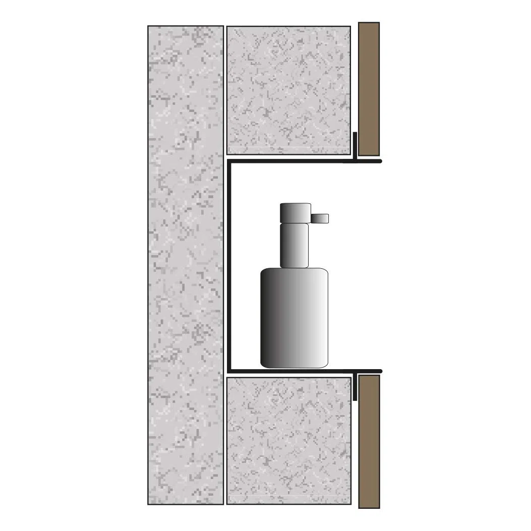 Bernstein - Niche Murale Douche Blanche 30x30x10cm Acier Inoxydable étagère encastrée Salle de Bain, Anti-Rouille, étanche, Installation Facile - BS303010
