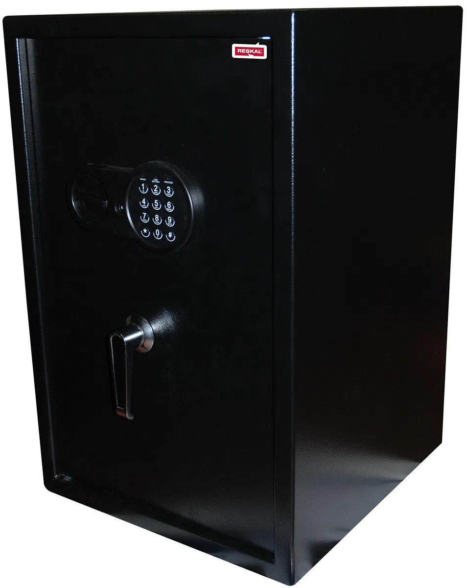 RESKAL – Coffre de Sécurité 78L avec Combinaison Électronique – 3 Pênes de 2cm, Alarme, 2 Étagères – Dimensions 607x390x410 mm – Sécurisé et Pratique