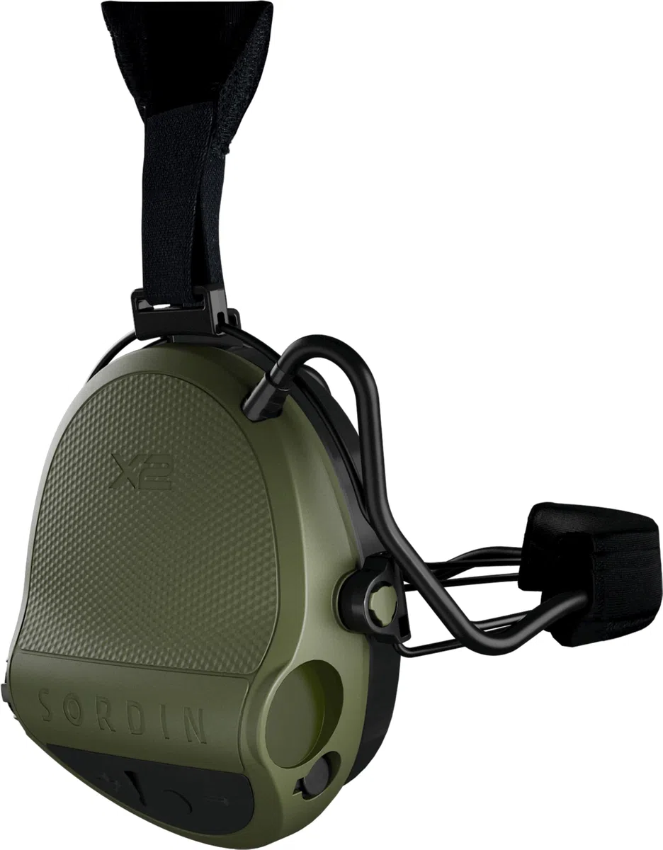 Sordin X2 Casque antibruit à coquilles - Protection auditive pour la chasse et le tir sportif avec bandeau - actif et électronique