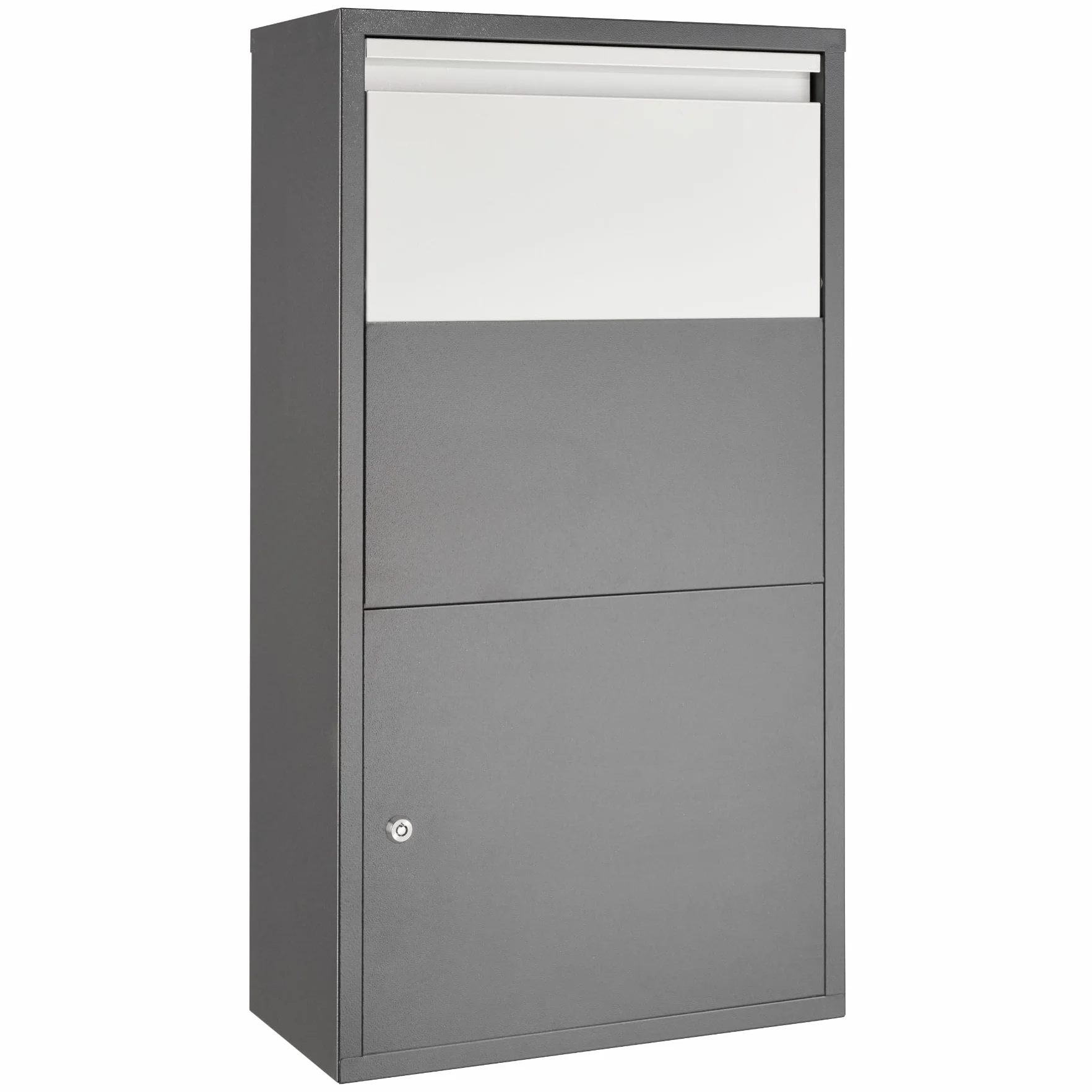 tectake® Boîte aux Lettres avec Compartiment pour Colis, Boite aux Lettres normalisée résistante avec avec clapet de sécurité, Livraison 24h Possible, Fixation aux Mur - 44 x 22 x 82 cm