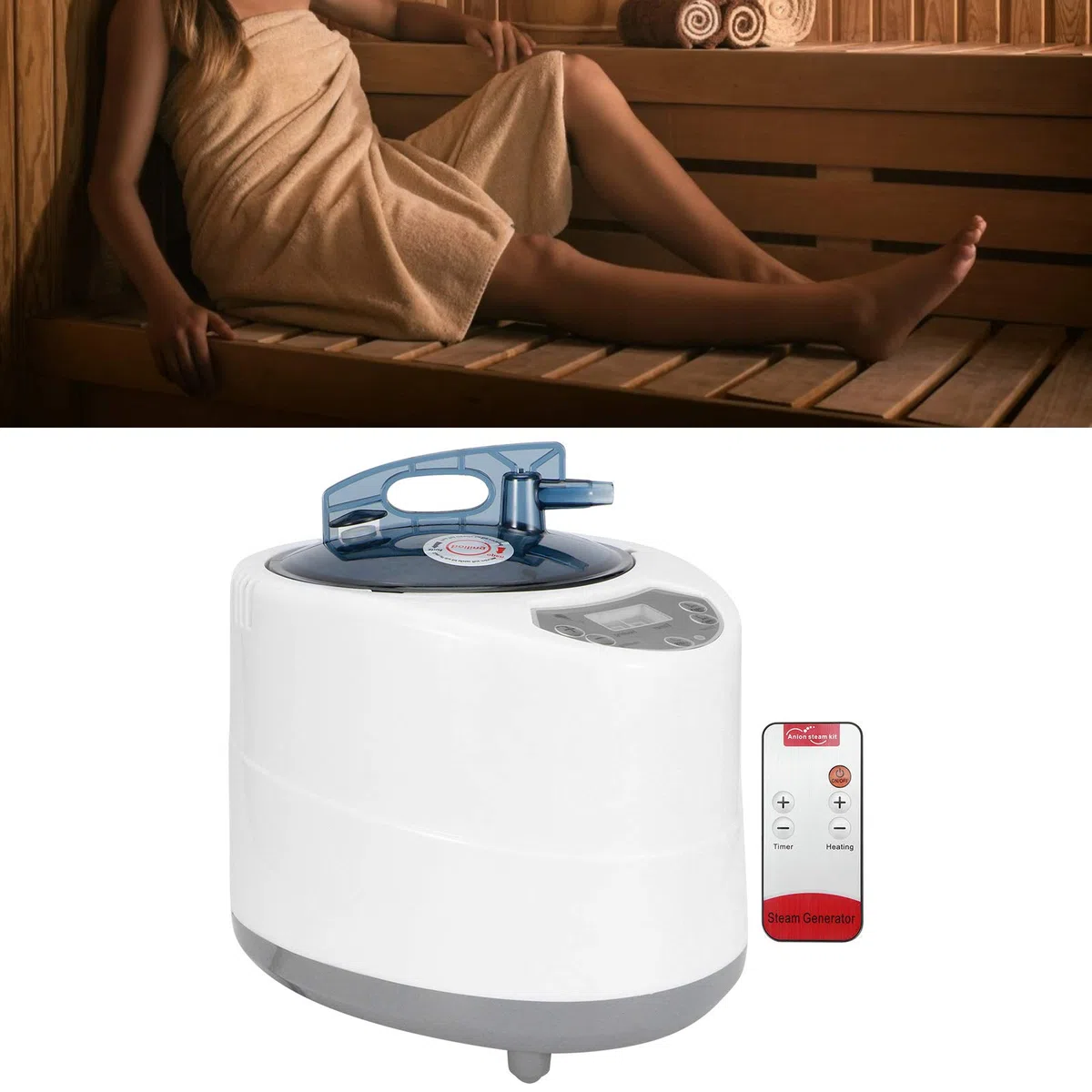 Fdit Générateur de Vapeur Sauna 220V Ménage Machine Soins de santé avec Fumigation des Pieds à la Vapeur pour Les Saunas de Fumigation