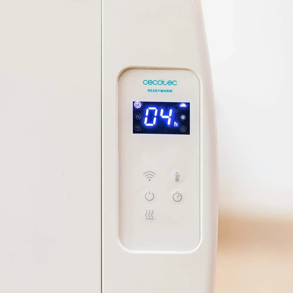 Cecotec Émetteur Thermique Ready Warm 1800 Thermal. 8 Éléments, 3 Modes de Fonctionnement, Minuterie, Télécommande sans Fil, Écran LED, 1200 W. (8 Module | Wi-Fi, Blanc)