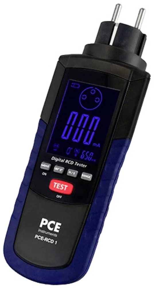 Testeur RCD PCE-RCD 1 pour tester rapidement les commutateurs FI/différents courants de test au choix