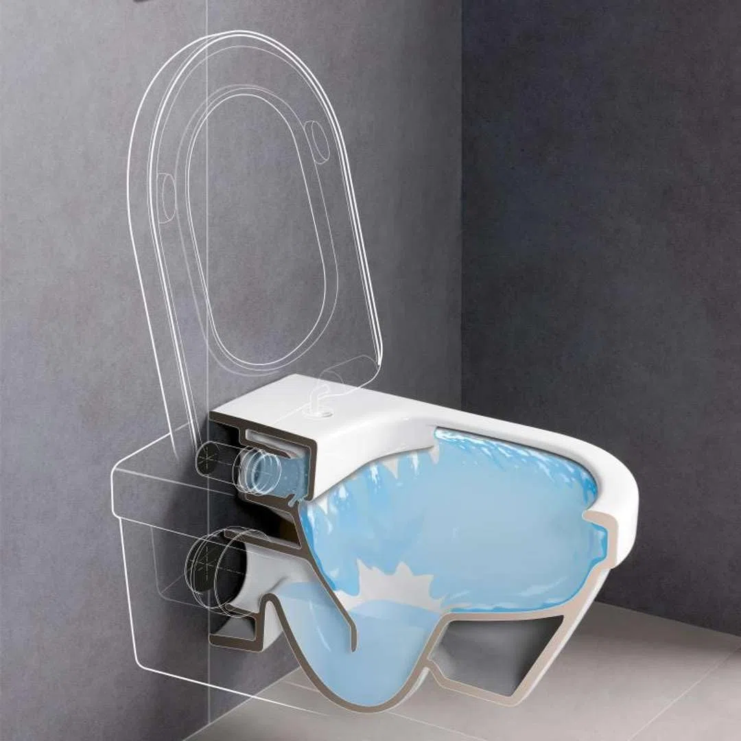 Villeroy & Boch Architectura Combi-Pack lavable WC DirectFlush (bord de chasse ouvert) avec siège WC avec fonction SoftClosing, White Alpine, 5684HR01, Couleur: Blanc