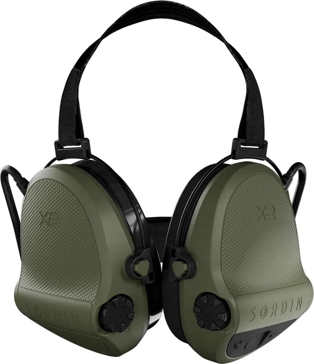 Sordin X2 Casque antibruit à coquilles - Protection auditive pour la chasse et le tir sportif avec bandeau - actif et électronique