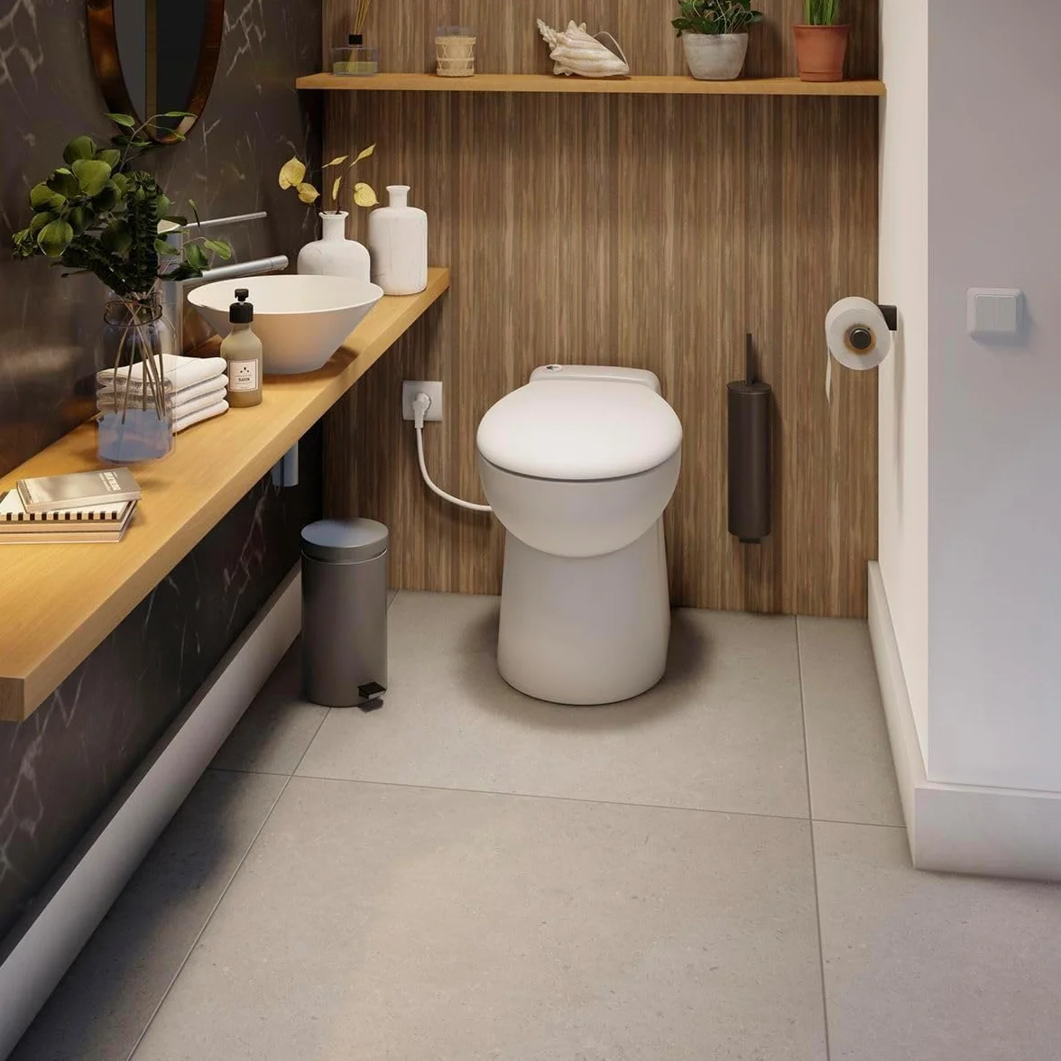 SFA - Sanicompact Pro - WC Broyeur Intégré - Design Contemporain - Chasse Spirale Eco+ - Matériau Hygiénique - Installation Et Entretien Simples - 51 dB - 36,8 x 55,5 x 49 cm - 550 W - Made In France
