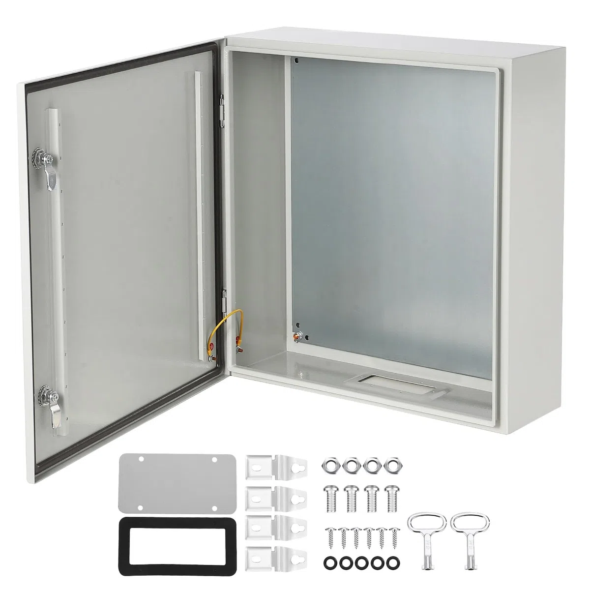 Garvee Boîte électrique métallique NEMA 4X étanche IP66 - Coffret de distribution en acier - Plaque de montage incluse - Utilisation intérieur/extensionérieur - Paroi 1,5mm - Taille 24x16x10