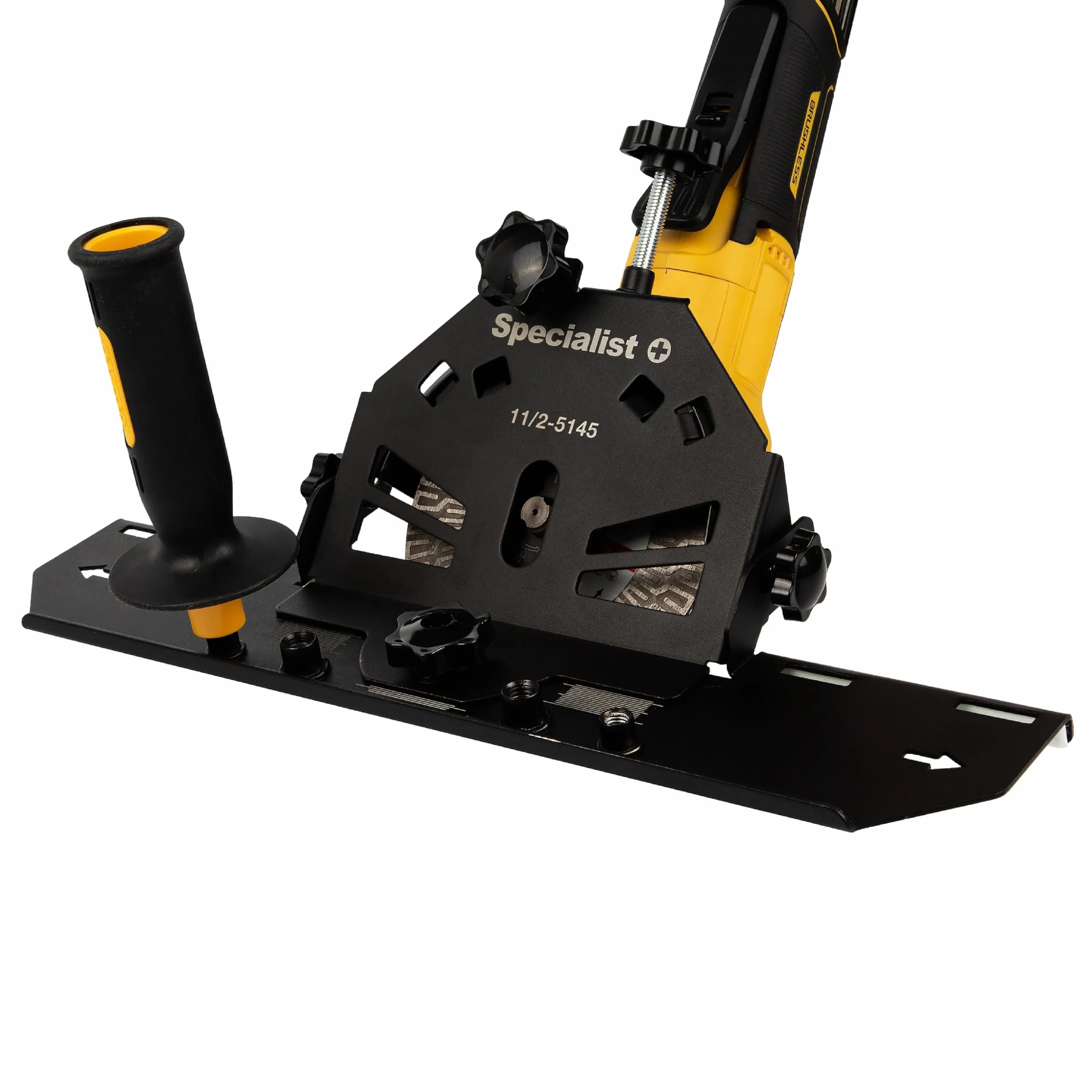 Specialist+ Kit de découpe de carreaux pour meuleuse d'angle - Coupe-carreaux manuel à 45 degrés et disque diamant de 125 mm, disque diamant ultra-mince pour carrelage, céramique, marbre
