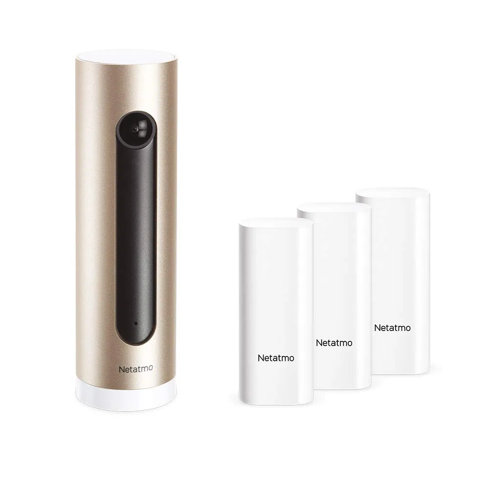 Netatmo Détecteurs d’Ouverture Intelligents pour Portes et Fenêtres, sans Fil, monoblocs, Lot de 3, détection des Vibrations - DTG-FR