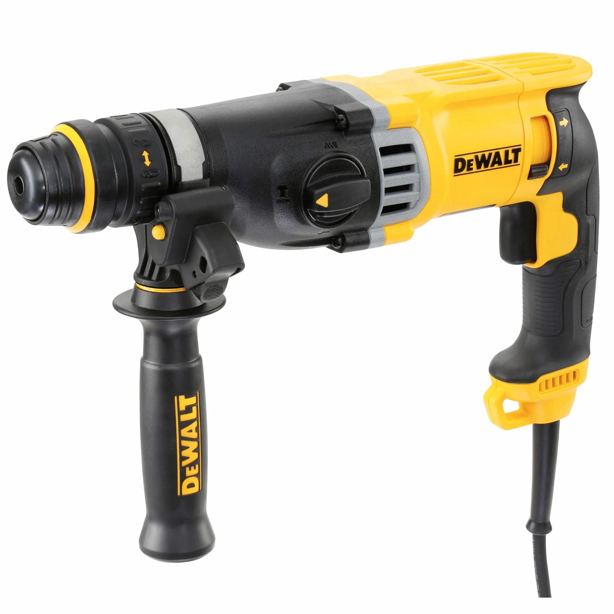 DEWALT - Perforateur SDS-PLUS 3J - Marteau Perforateur Puissant à 3 Modes avec Coffret de Transport - Cap. de perçage max. béton/métal/bois 26/13/30mm - Vitesse 0-1450tr/min - 900W 6 - D25144K-QS