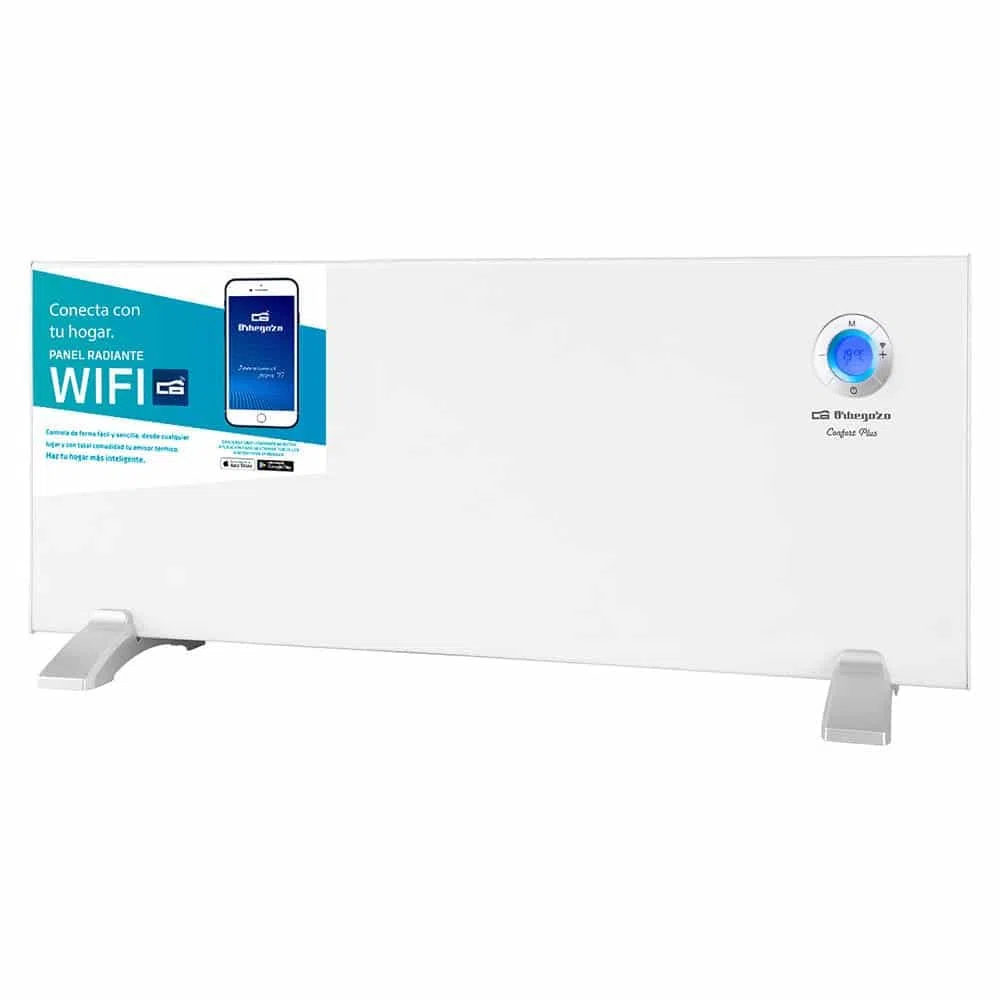 Orbegozo REW 2000 - Panneau radiant numérique Wi-Fi, 2000 W, écran numérique LCD, programmable, connexion sans fil via l’appli Orbegozo