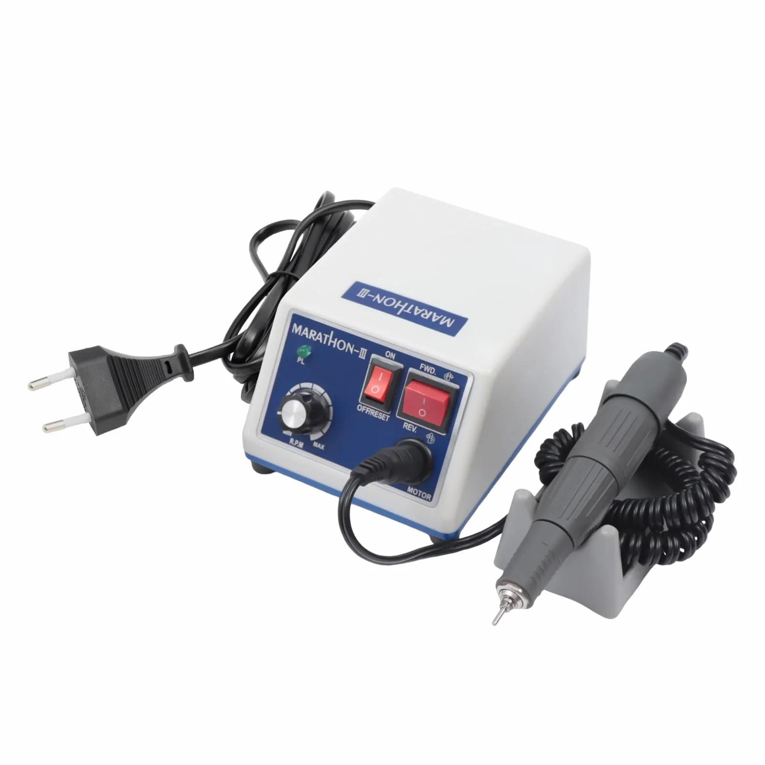 Micromoteur de laboratoire 0-35000 tr/min, 0-35000 tr/min Micromoteur électrique, Micromoteur de polissage avec interrupteurs positif et négatif et pédale, poignée amovible, adapté au polissage et au