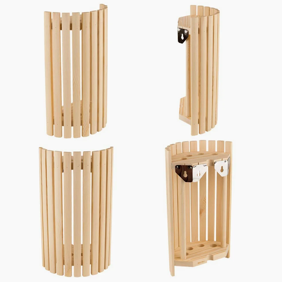 Kit d'éclairage de Sauna Abat-jour Sawo 914-VP de Pin avec E27 IP54 Lampe de Sauna et Câble de Silicone 5m SiHF
