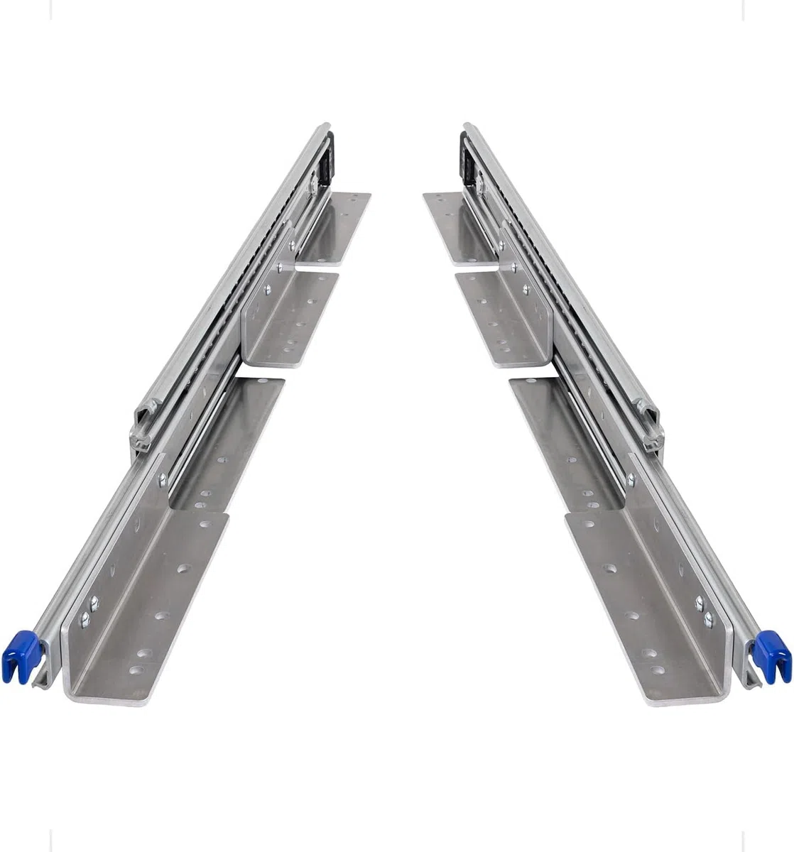BRASOM Coulisses de tiroir - Glissières de tiroir 300mm, 250kg, 30cm, avec montage au sol et supports de tiroir, Heavy Duty, verrouillage des coulisses, roulement à billes, gauche et droite